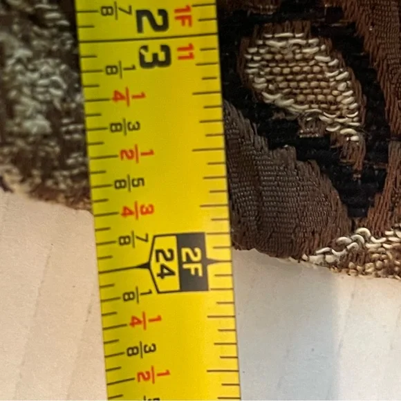 Vintage Brown Cream Tan Brocade Floral Jacket Size S - Picture 11 of 11